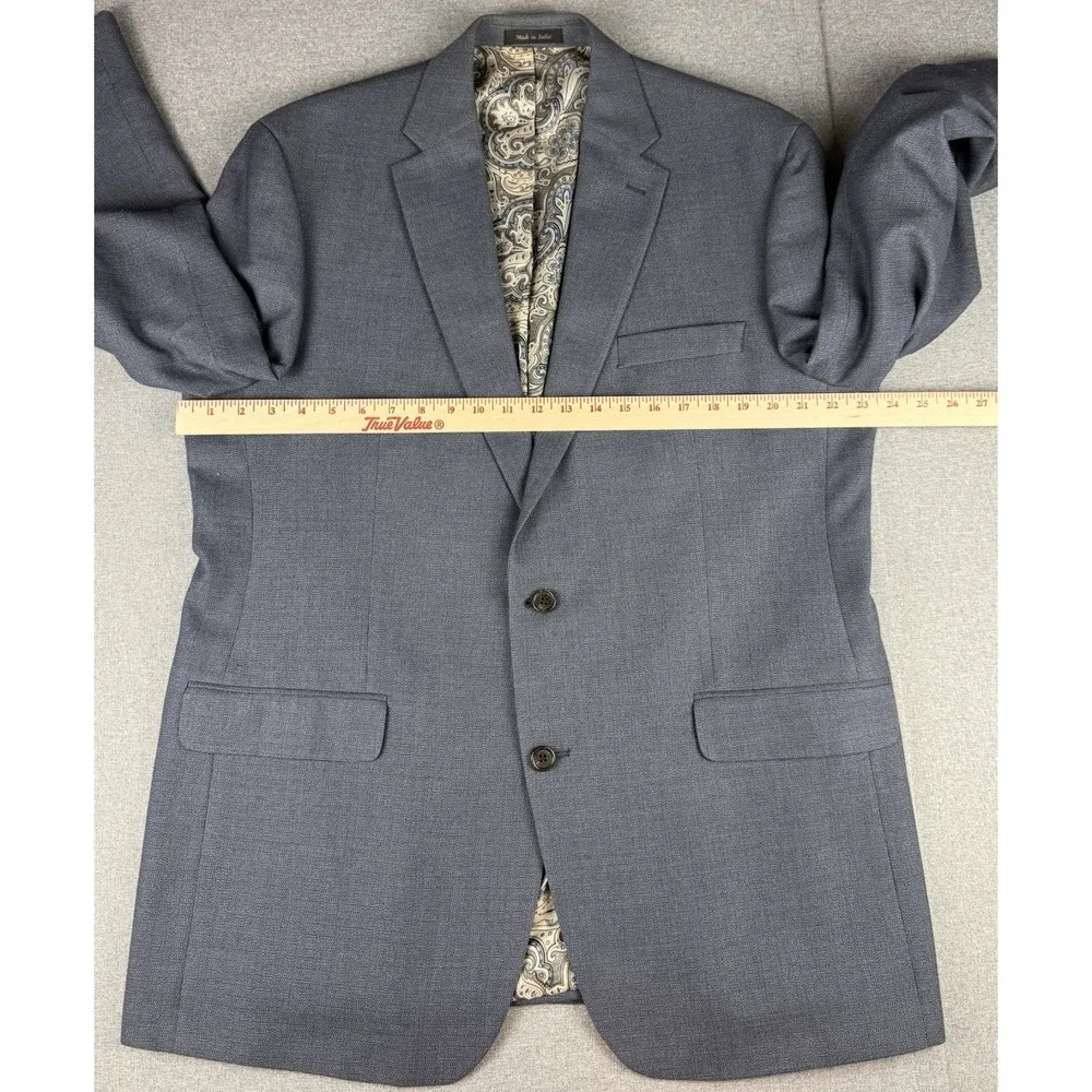 Lauren Ralph Lauren Sport Coat Blazer Men's 46L Blue 2 Button Paisley Lined